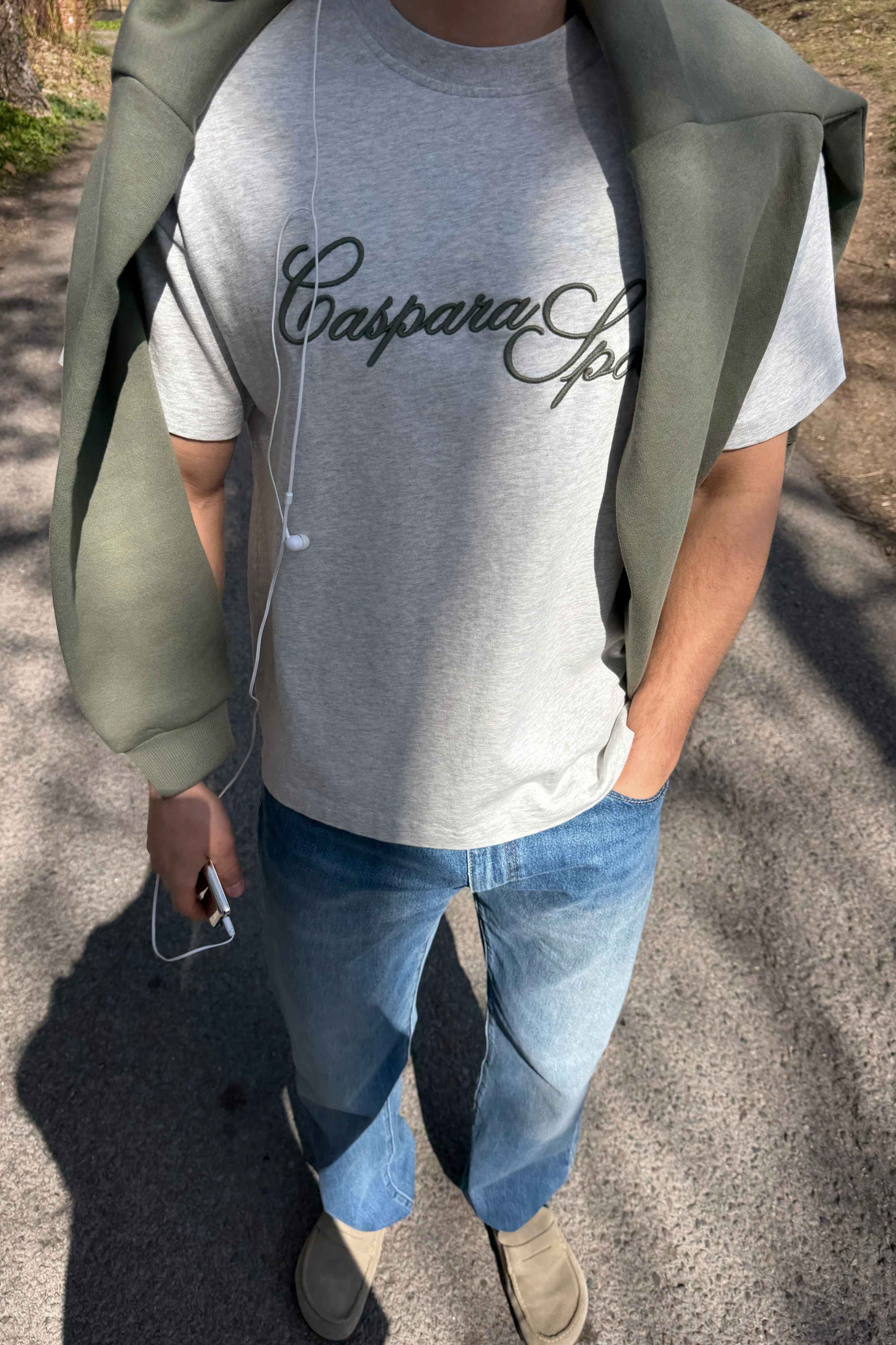 M. Racquet Club Cotton T-Shirt - Grey Melange